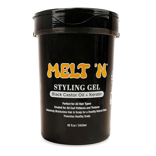 EBIN Melt'n Styling Gel - Black Castor and Keratin (Black) 82oz