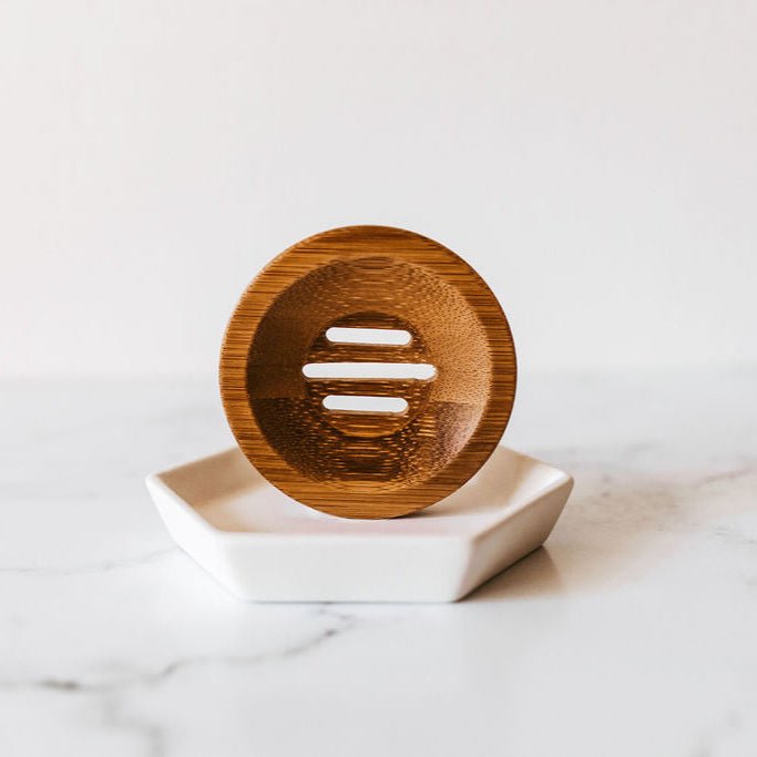 Eco Friendly Bamboo Soap Holder - Round - Bella Botanicals