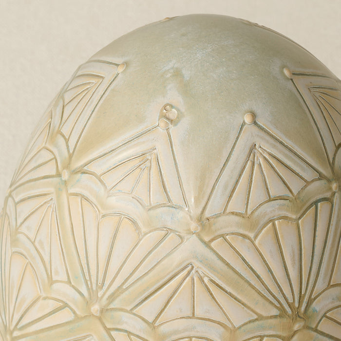 Close-up details of the one-of-a-kind egg.
