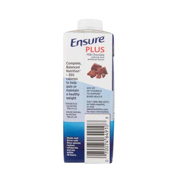 Ensure Plus Therapeutic Nutritional Shake, Chocolate, 8 oz Carton - 64911-Case - LL Medico