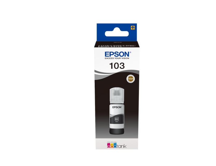 Packaging of Epson 103 EcoTank Black Original Ink Bottle