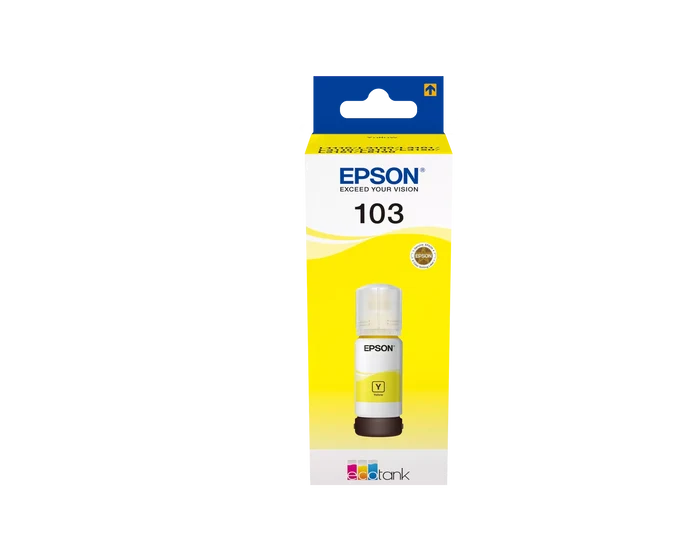 Packaging of Epson 103 EcoTank Yellow Original Ink Bottle