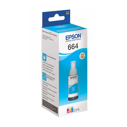Epson 664 EcoTank Cyan Original Ink - T66424A