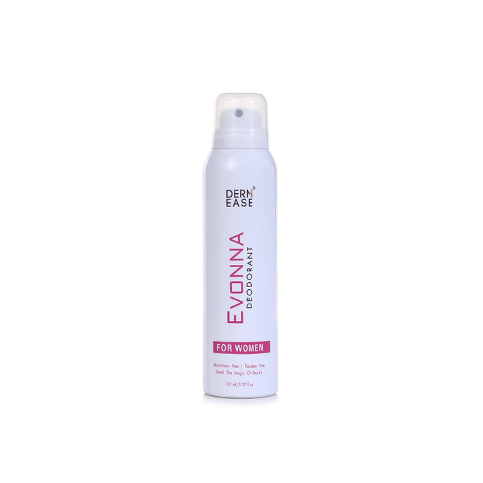 Evonna Deodorant spray bottle for women on a white background