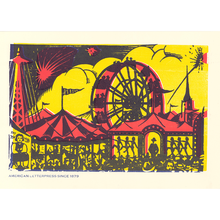 Ferris Wheel Window Card Poster