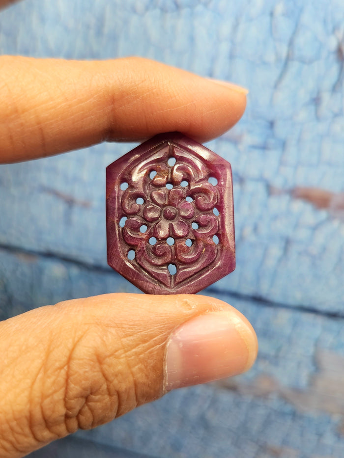 Floral Carved Ruby Stone Pair for Earrings or Pendant - History, Symbolism and Modern Appeal | Gemstone Gift