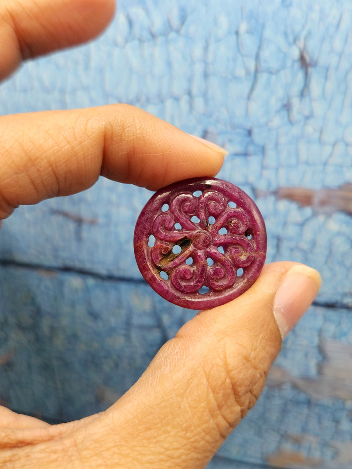 Floral Carved Ruby Stone Pair for Earrings or Pendant or jewelry making - History, Symbolism and Modern Appeal