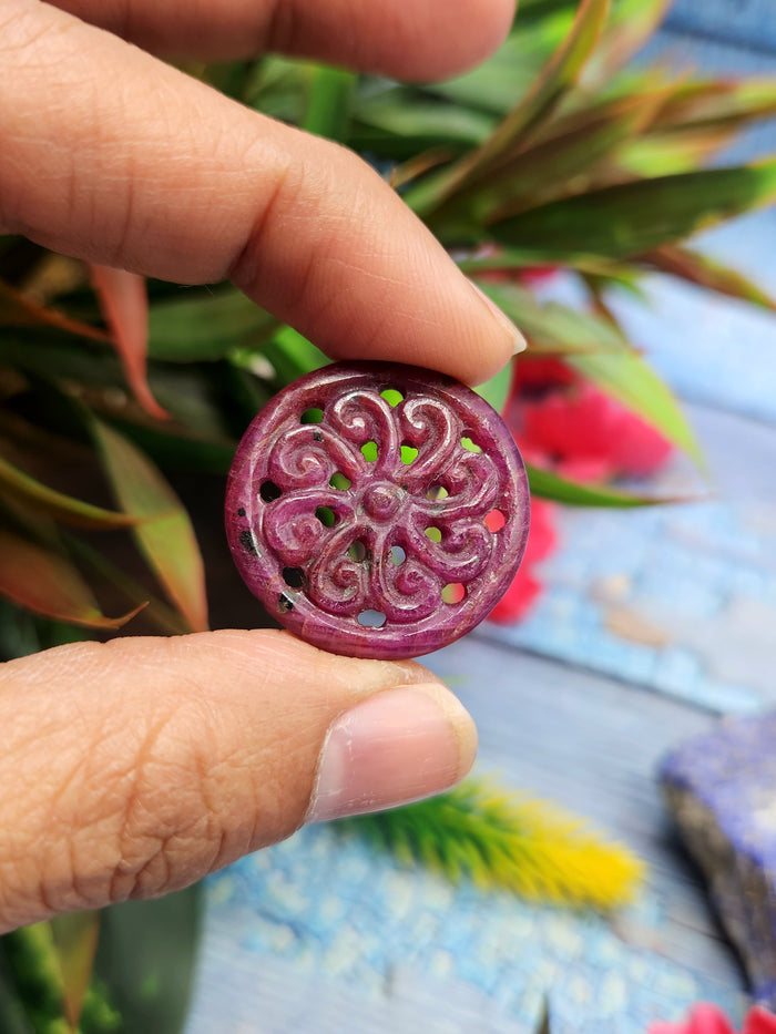 Floral Carved Ruby Stone Pair for Earrings or Pendant or jewelry making - History, Symbolism and Modern Appeal