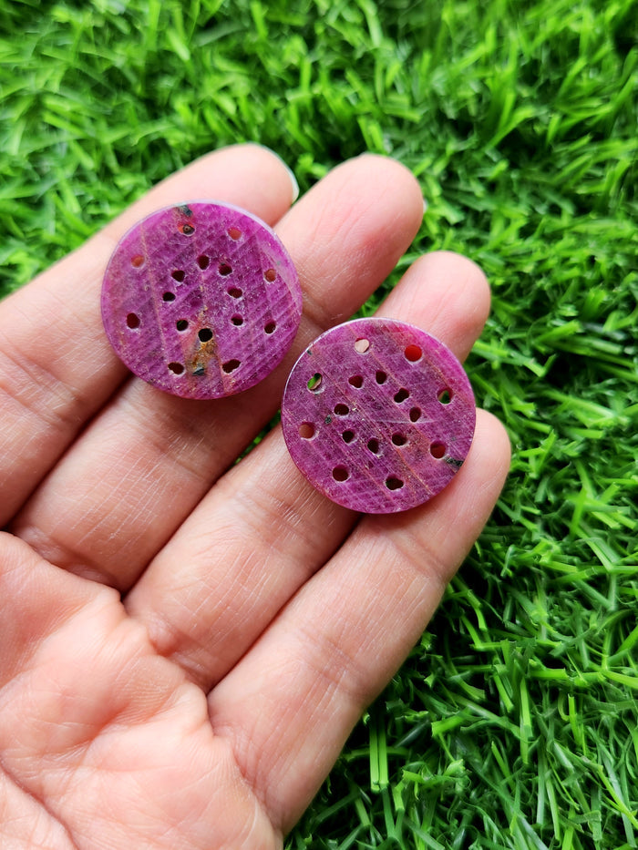 Floral Carved Ruby Stone Pair for Earrings or Pendant or jewelry making - History, Symbolism and Modern Appeal