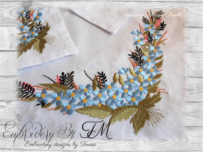 Forget me not / embroidery designs - flowers drawn by Marie Peichl