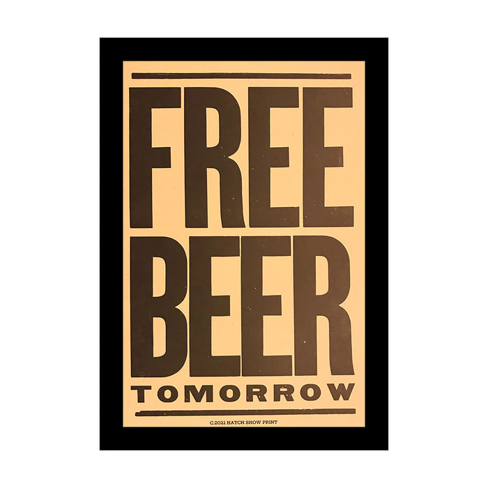 Framed Free Beer Tomorrow