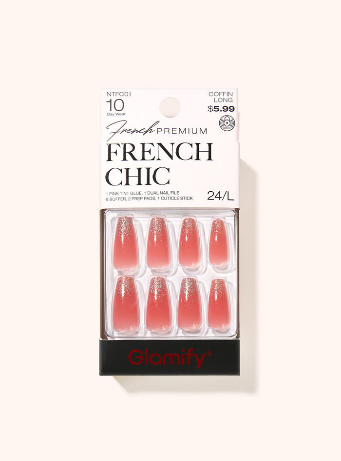 French Chic Press On Nails - ntfc-02-coffin-long