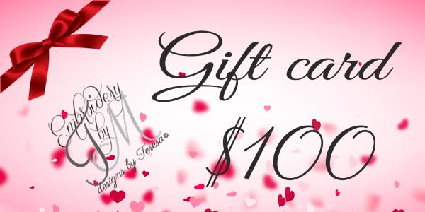 Gift Card - 7 variations/$ 10,$ 15,$ 20,$ 25,$ 30,$ 50 and $ 100
