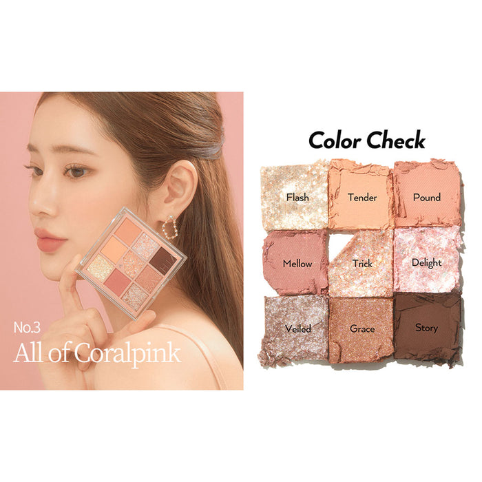 Unleashia Glitterpedia Eye Palette NO 3 ALL OF CORALPINK Nudie Glow Australia