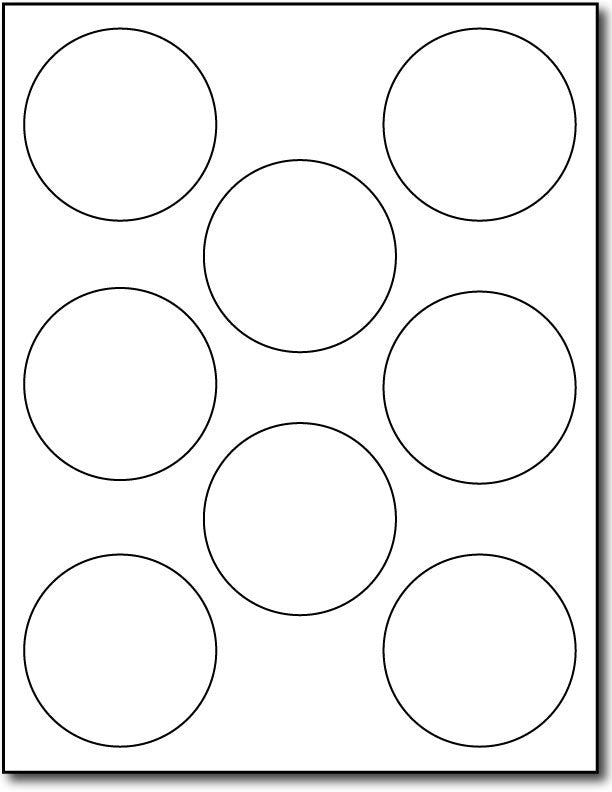 Adhesive  Labels Glossy Inkjet, size A6, measure (2" Round) , compatible  lnkjet , Full Gloss