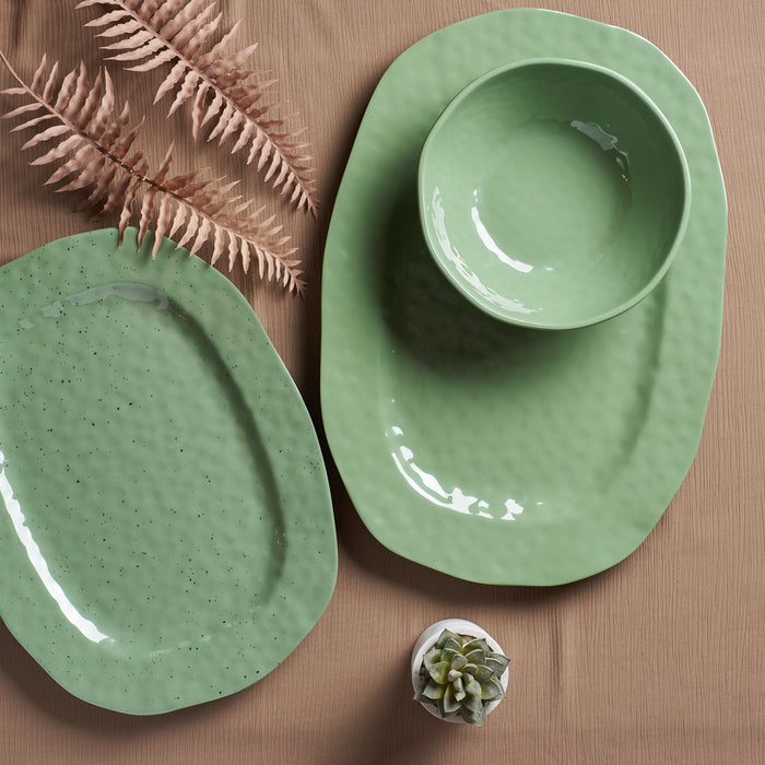 Green Medium Serving Platter