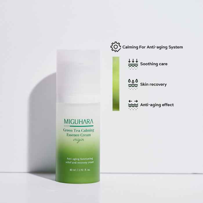 Green Tea Calming Essence Cream Origin - Korean-Skincare