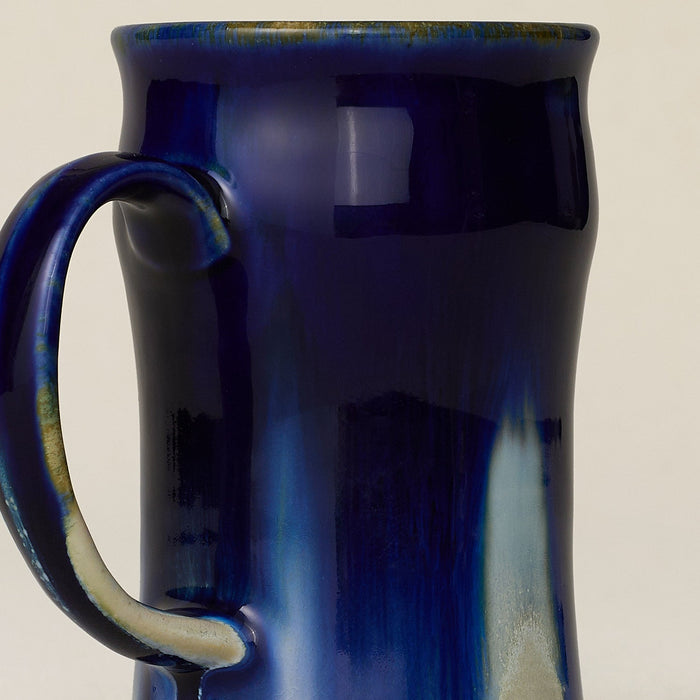 Close-up details of hand-thrown mug by Rookwood