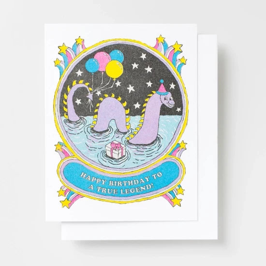 Happy Bday to a True Legend - Risograph Card