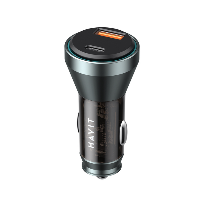 Havit 48W Car Charger with Digital Display - Image 3 - Office R Us
