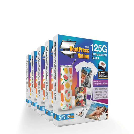 Heat Press Nation 125G Sublimation Paper - 500 Sheet Bulk Pack - HeatPressNation