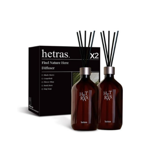 Hetras Find Nature Here Diffuser 500ml 2pk Hotel Wood