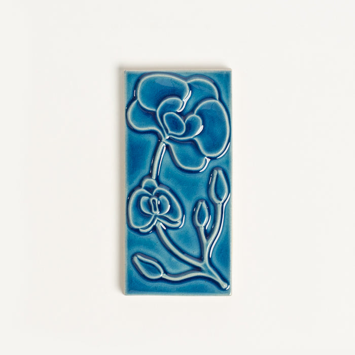 House Number Spacer Tile, Aegean Orchid