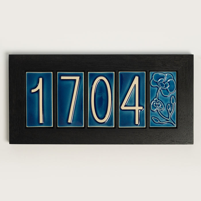 House Number Spacer Tile, Aegean Orchid