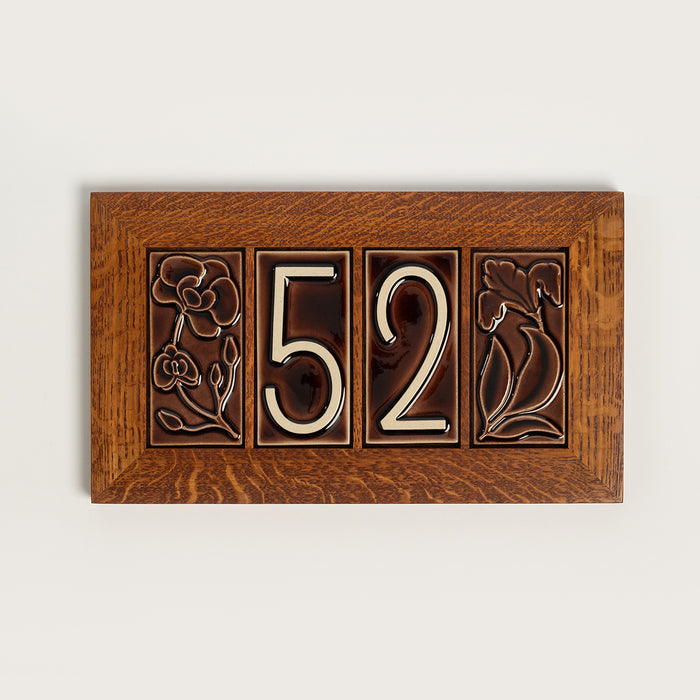 House Number Spacer Tile, Aegean Orchid