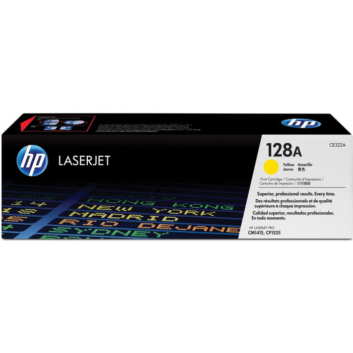 HP 128A Yellow Original LaserJet Toner Cartridge Page Yield 1300 - CE322A