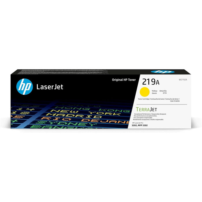 HP 219A Yellow Original Laserjet Toner Cartridge Page Yield 1200 - W2192A