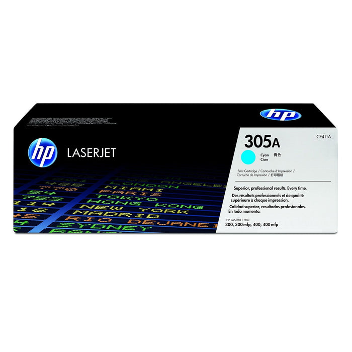 HP 305A Cyan Original LaserJet Toner Cartridge - CE411A