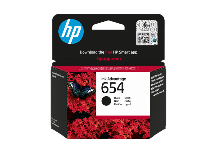 HP 654 Black Original Ink - 7FP39UE