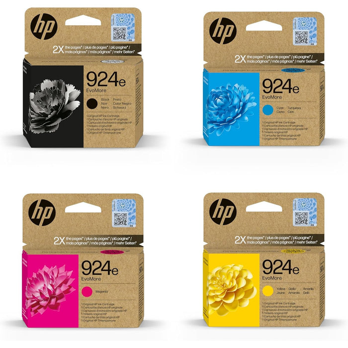 HP 924e Evomore Cyan, Magenta, Yellow & Black bundle