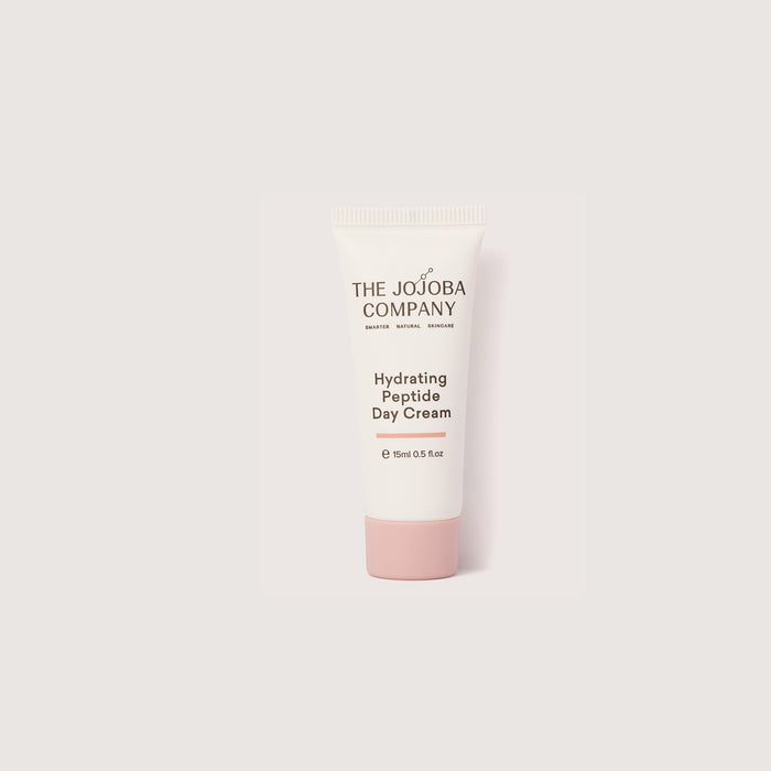 Hydrating Peptide Day Cream bottle from The Jojoba Company on a white background
