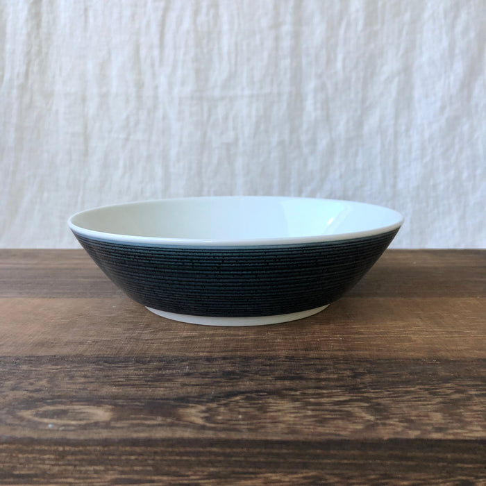 Hakusan Porcelain: Hasamiyaki Bowl - "Threads of Hemp" (Indigo or Sepia)