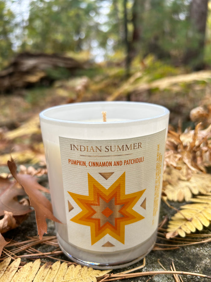 Indian Summer - 10oz Glass Soy Candle - LODGE Soy Candles
