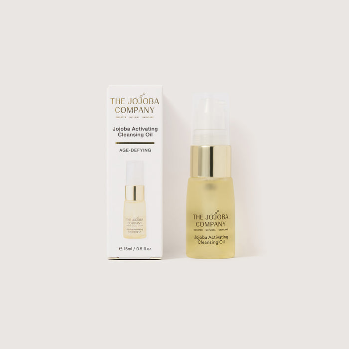 The Jojoba Company Activating Cleansing Oil 15ml skincare product on a white background