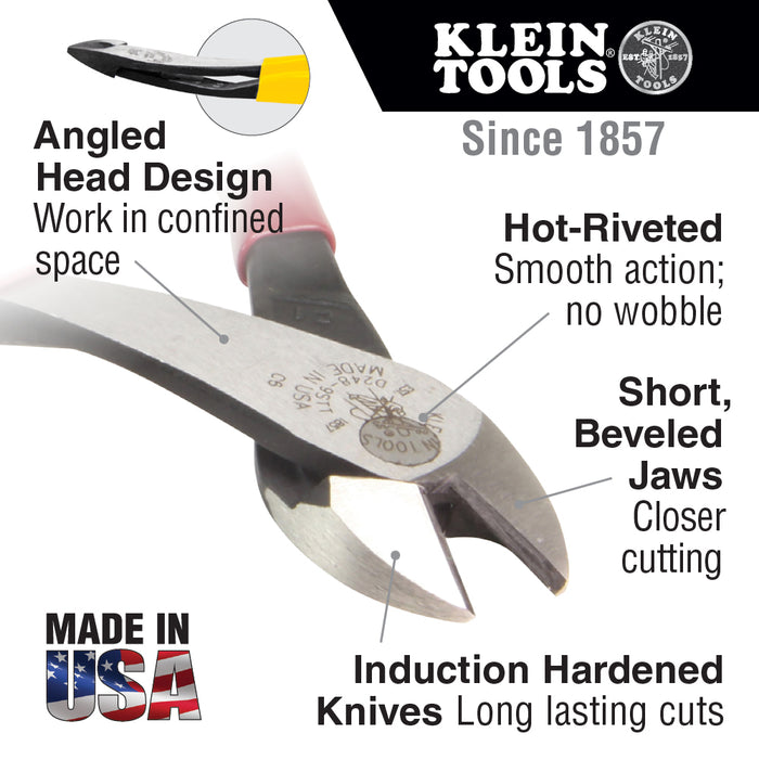 Klein Diagonal Cutting Pliers High Leverage #D248-8 - Ironworkergear