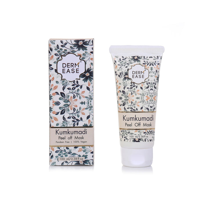 Derm Ease Kumkumadi Peel Off Mask packaging and tube on a white background