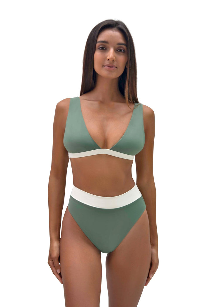 KYA Abbey Reversible Swim Top - Sage / Bone - Destination PSP