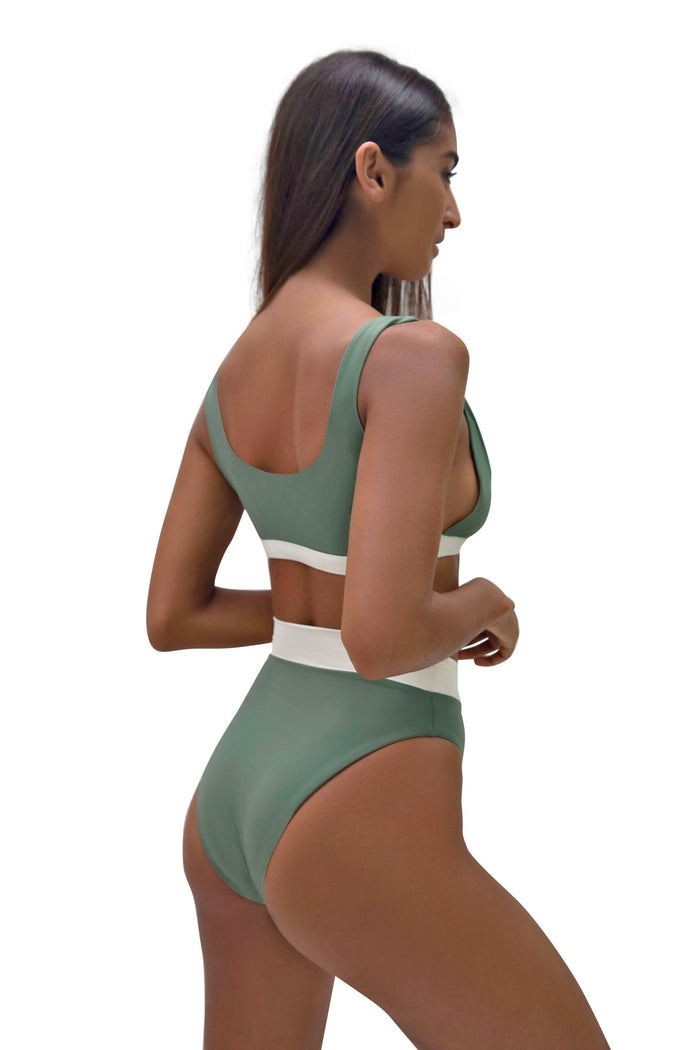 KYA Abbey Reversible Swim Top - Sage / Bone - Destination PSP