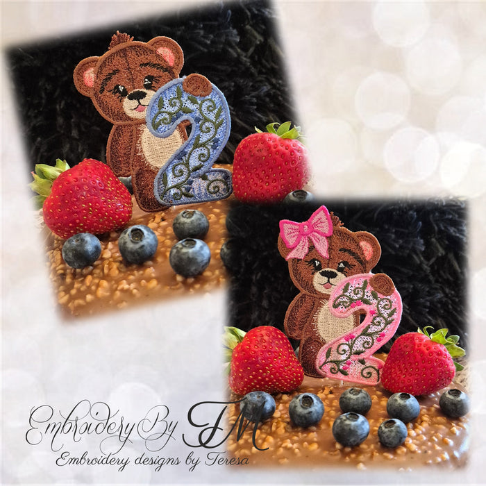 Large set Cute bears/two variations/4x4 hoop