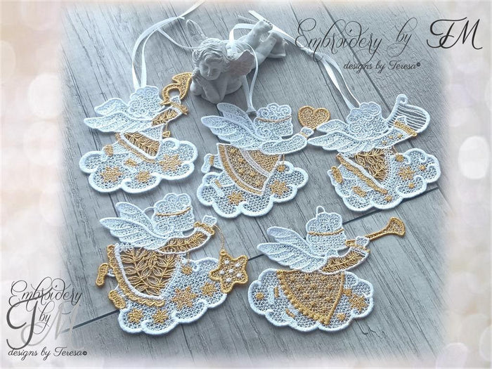 Large set of angels/4x4 hoop/two variations