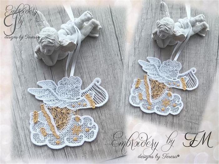 Large set of angels/4x4 hoop/two variations
