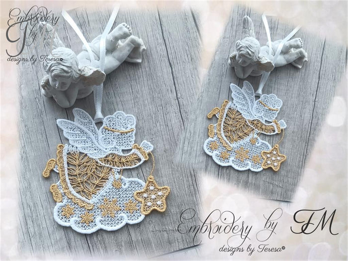 Large set of angels/4x4 hoop/two variations