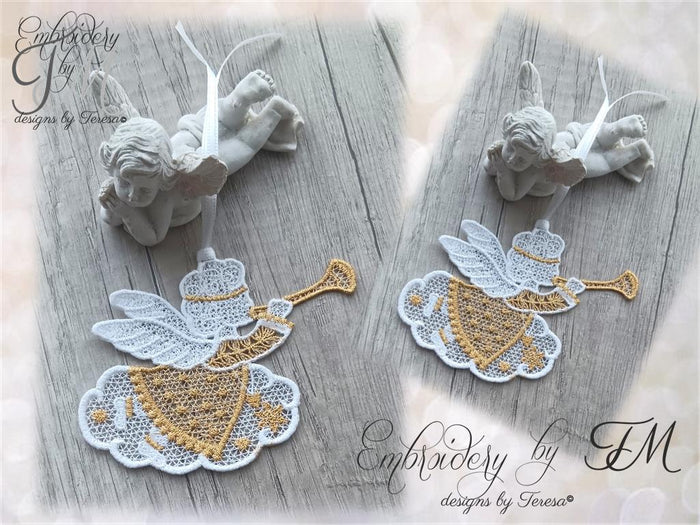 Large set of angels/4x4 hoop/two variations