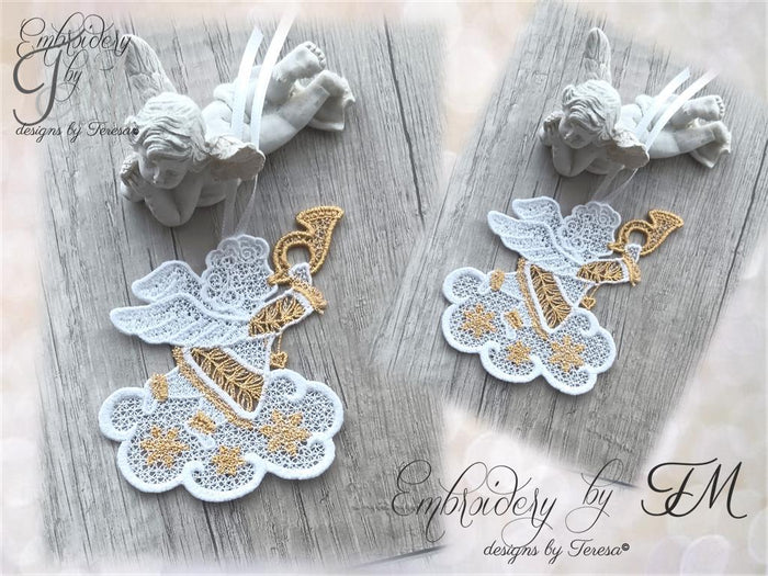 Large set of angels/4x4 hoop/two variations