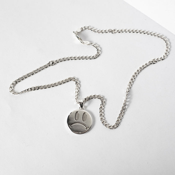 Laura Vartio DOUBLE SMILEY PENDANT NECKLACE, Silver