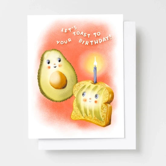 Let's Toast to Your Birthday - Risograph Card